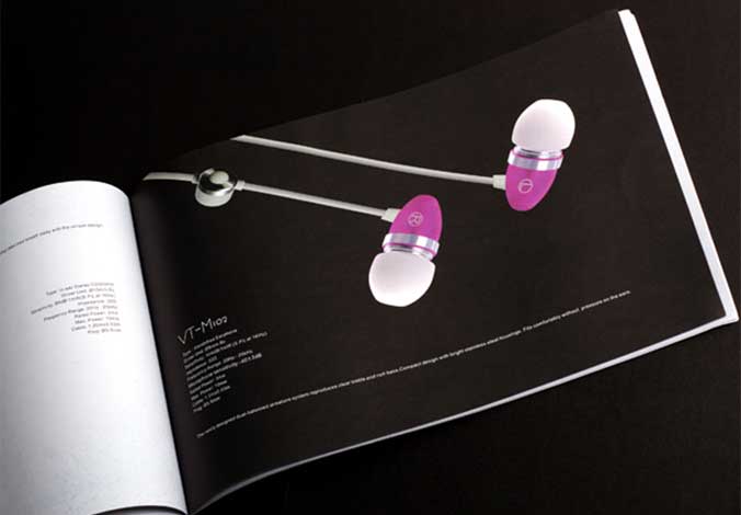 Vtsonic耳機畫(huà)冊設計，宣傳冊設計