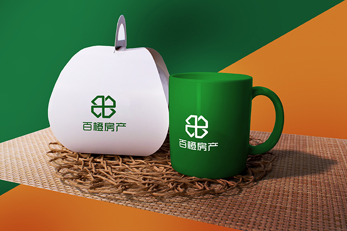 logo設計  公司logo設計  企業(yè)標志設計  百橙房產(chǎn)